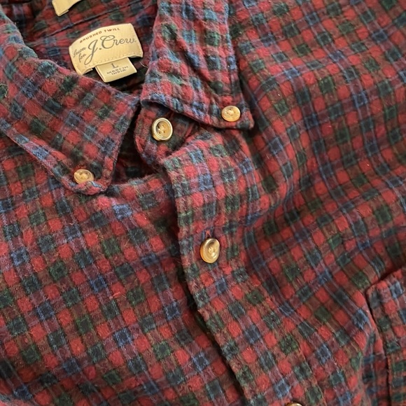 J Crew slim men’s brushed twill size large young man’s long sleeve shirt. T7 - Picture 7 of 8